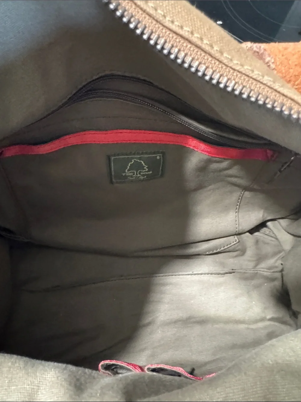 Canvas Messenger Bag with Chestnut Leather Pocket - Men's Casual Shoulder Bag